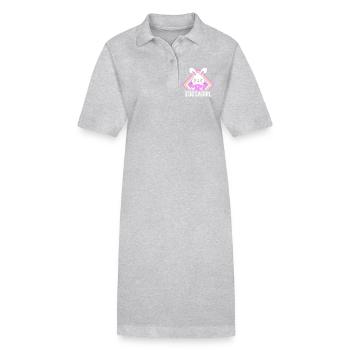 Gender Reveal Ostern Werdende Mutter - Stanley/Stella Frauen Bio-Polokleid PAIGER - Grau meliert - Vorne