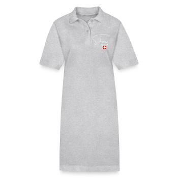 Schweizer Stolz, schlankes, minimalistisches Design - Stanley/Stella Frauen Bio-Polokleid PAIGER - Grau meliert - Vorne