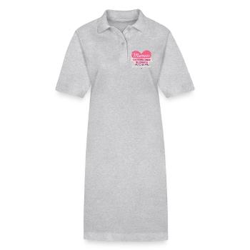 Maman coordinatrice de chaos humour - Robe polo bio PAIGER Stanley/Stella Femme - gris chiné - Devant
