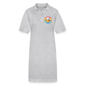 Superhelden-Pille Medizin Arzt Krankenschwester - Stanley/Stella Frauen Bio-Polokleid PAIGER - Grau meliert - Vorne