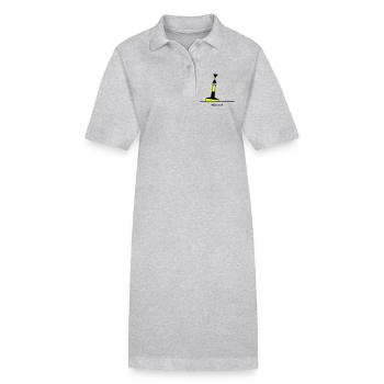 Tonne - Boje Nordsee Segeln Ostsee Maritim - Stanley/Stella Frauen Bio-Polokleid PAIGER - Grau meliert - Vorne