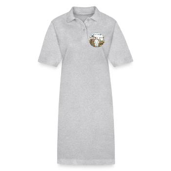 Helikopter Eltern  - Stanley/Stella Frauen Bio-Polokleid PAIGER - Grau meliert - Vorne