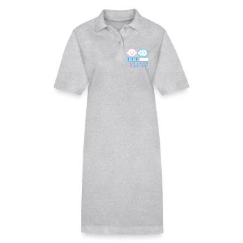 BABY LOADING BITTE WARTEN - Stanley/Stella Frauen Bio-Polokleid PAIGER - Grau meliert - Vorne