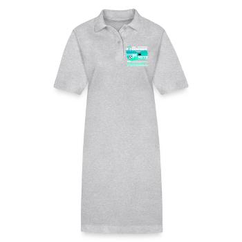 Pas de racisme sur Internet - Robe polo bio PAIGER Stanley/Stella Femme - gris chiné - Devant