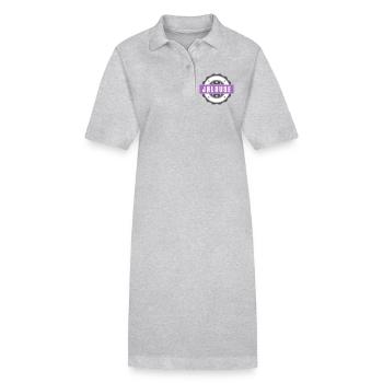  graphisme avec inscription Jalouse - Robe polo bio PAIGER Stanley/Stella Femme - gris chiné - Devant