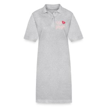 Pas de câlins s’il te plaît garde tes distances câlins antisociaux - Robe polo bio PAIGER Stanley/Stella Femme - gris chiné - Devant