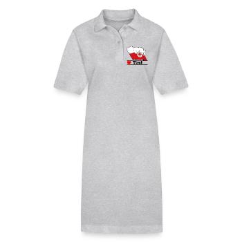Tyrol Flag with Heart - Stanley/Stella PAIGER Organic Women’s Polo Dress - heather grey - Front