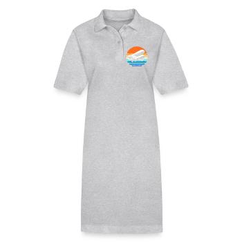 Modellflugzeug Modellflug - Stanley/Stella Frauen Bio-Polokleid PAIGER - Grau meliert - Vorne