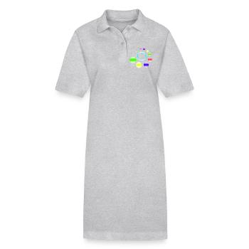 Éruption d’anneau en orbite néon - Robe polo bio PAIGER Stanley/Stella Femme - gris chiné - Devant