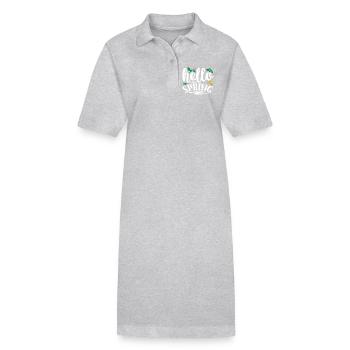 Bonjour le printemps - Robe polo bio PAIGER Stanley/Stella Femme - gris chiné - Devant