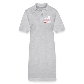 Tu le trouves je trouve ça drôle c’est pourquoi je suis plus heureux - Robe polo bio PAIGER Stanley/Stella Femme - gris chiné - Devant