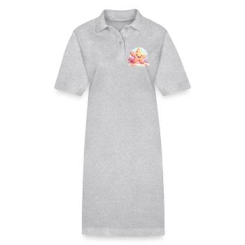 Étoile de mer Étoile de mer - Robe polo bio PAIGER Stanley/Stella Femme - gris chiné - Devant