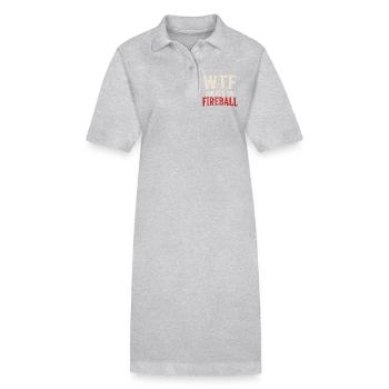 C’est quoi ce truc : Où est l’humour de la boule de feu - Robe polo bio PAIGER Stanley/Stella Femme - gris chiné - Devant