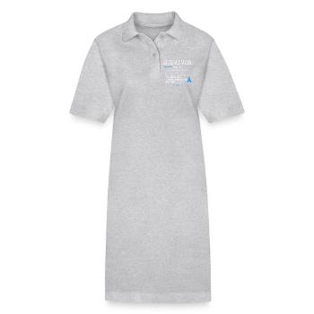 Côlon, cancer, gros intestin - Robe polo bio PAIGER Stanley/Stella Femme - gris chiné - Devant