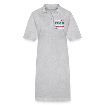 Have no Fear the Bodyguard is here Outfit - Stanley/Stella PAIGER Organic Women’s Polo Dress - heather grey - Front