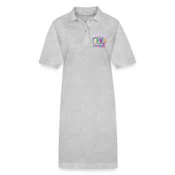 Lag passiert | Online Gaming Ping Humor - Stanley/Stella Frauen Bio-Polokleid PAIGER - Grau meliert - Vorne