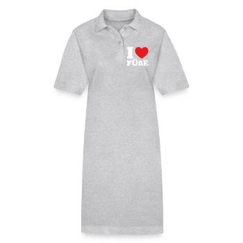 J’adore les pieds - Robe polo bio PAIGER Stanley/Stella Femme - gris chiné - Devant