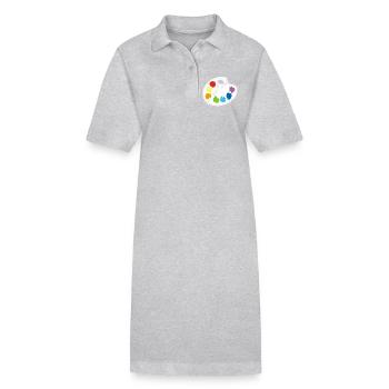 Artist (white) - Stanley/Stella PAIGER Organic Women’s Polo Dress - heather grey - Front
