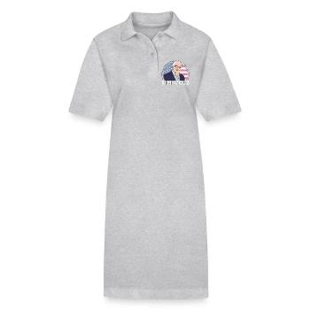 Politics Tim Walz - Stanley/Stella PAIGER Organic Women’s Polo Dress - heather grey - Front
