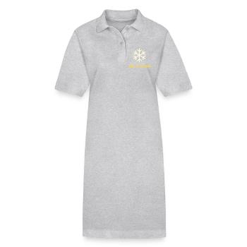 Flocon de neige doré - Laissez-le neiger - Robe polo bio PAIGER Stanley/Stella Femme - gris chiné - Devant
