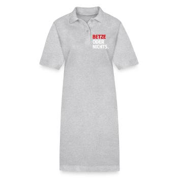 Betze ou rien – Chemise statement de Kaiserslautern - Robe polo bio PAIGER Stanley/Stella Femme - gris chiné - Devant