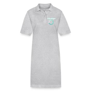 Turquoise du cercle de charge de la Dinde - Robe polo bio PAIGER Stanley/Stella Femme - gris chiné - Devant