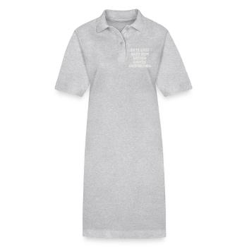 bitte erst nach dem ersten Kaffee ansprechen - Stanley/Stella Frauen Bio-Polokleid PAIGER - Grau meliert - Vorne
