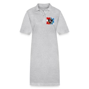 Drapeau d’amitié Bavière Autriche - Robe polo bio PAIGER Stanley/Stella Femme - gris chiné - Devant