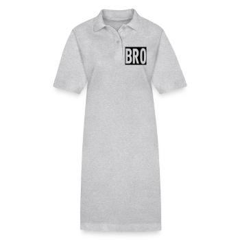 bro ami frère brother autocollant bros autocollant - Robe polo bio PAIGER Stanley/Stella Femme - gris chiné - Devant