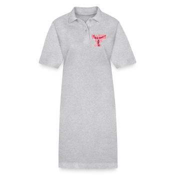 On laisse pas bébé dans un coin - Robe polo bio PAIGER Stanley/Stella Femme - gris chiné - Devant