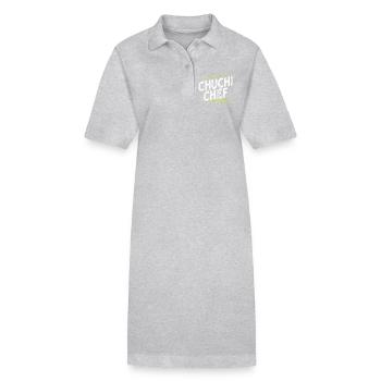 Küchenchef - Chuchi Chef - Schweizerdeutsch - Stanley/Stella Frauen Bio-Polokleid PAIGER - Grau meliert - Vorne