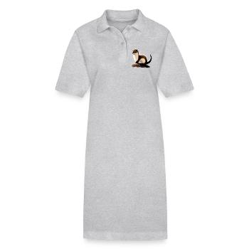 Ermine on rocks - Stanley/Stella PAIGER Organic Women’s Polo Dress - black - Front