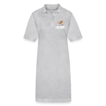 Duel de puissance du Jour des jambes - Robe polo bio PAIGER Stanley/Stella Femme - gris chiné - Devant