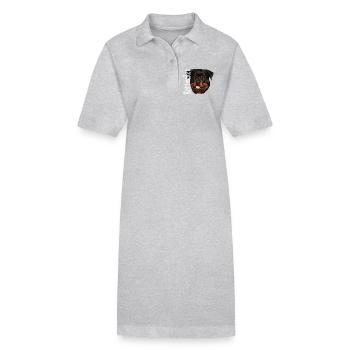 Rottweiler, chien, tête de chien, sports de chien, - Robe polo bio PAIGER Stanley/Stella Femme - gris chiné - Devant