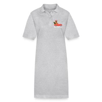 Pick-up Yorkie Christmas Tree - Robe polo bio PAIGER Stanley/Stella Femme - gris chiné - Devant
