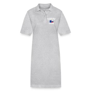 Slowakische Flagge der EU - Stanley/Stella Frauen Bio-Polokleid PAIGER - Grau meliert - Vorne