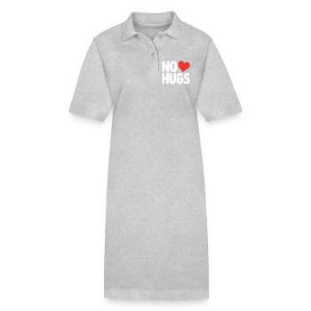Pas de câlins s’il te plaît garde tes distances câlins antisociaux - Robe polo bio PAIGER Stanley/Stella Femme - gris chiné - Devant