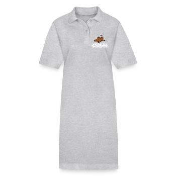 Hibernation Mode Bear Funny Late Riser - Stanley/Stella PAIGER Organic Women’s Polo Dress - heather grey - Front