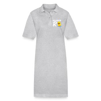 Rente Ente Ich Bin In Rente Geschenk - Stanley/Stella Frauen Bio-Polokleid PAIGER - Grau meliert - Vorne