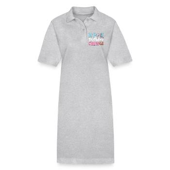 Équipe d’anniversaire K-Pop - Robe polo bio PAIGER Stanley/Stella Femme - gris chiné - Devant