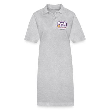 People Absoluter Albtraum Spruch - Stanley/Stella Frauen Bio-Polokleid PAIGER - Grau meliert - Vorne