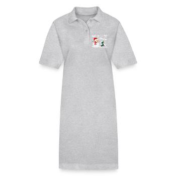 Schneemann lass es schneien - Stanley/Stella Frauen Bio-Polokleid PAIGER - Grau meliert - Vorne