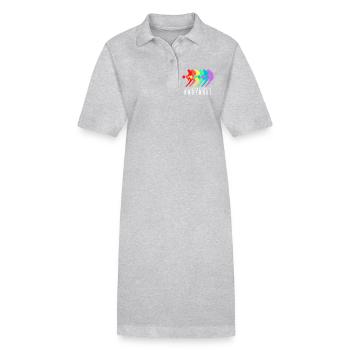 Tous les Chemins Mènent au Football - Robe polo bio PAIGER Stanley/Stella Femme - gris chiné - Devant
