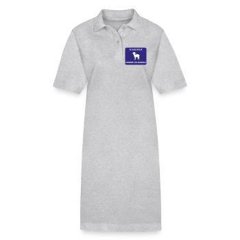 Doux comme un agneau - Robe polo bio PAIGER Stanley/Stella Femme - gris chiné - Devant