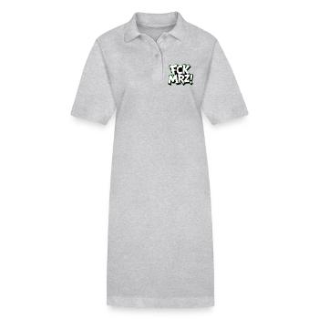 Slogan de protestation politique FCK Mar - Robe polo bio PAIGER Stanley/Stella Femme - gris chiné - Devant