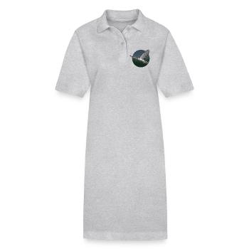 Autour des palombes Accipiter Gentilis Oiseau de proie - Robe polo bio PAIGER Stanley/Stella Femme - gris chiné - Devant