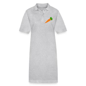 Carotte - Robe polo bio PAIGER Stanley/Stella Femme - gris chiné - Devant