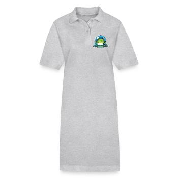 Frog Spaceship Space - Robe polo bio PAIGER Stanley/Stella Femme - gris chiné - Devant