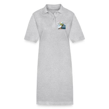 Hélicoptère en approche - Robe polo bio PAIGER Stanley/Stella Femme - gris chiné - Devant
