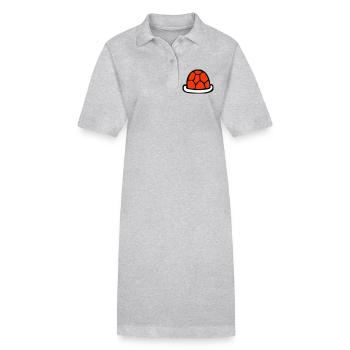 Schildkrötenpanzer ohne Schildkröte süß Panzer - Stanley/Stella Frauen Bio-Polokleid PAIGER - Grau meliert - Vorne